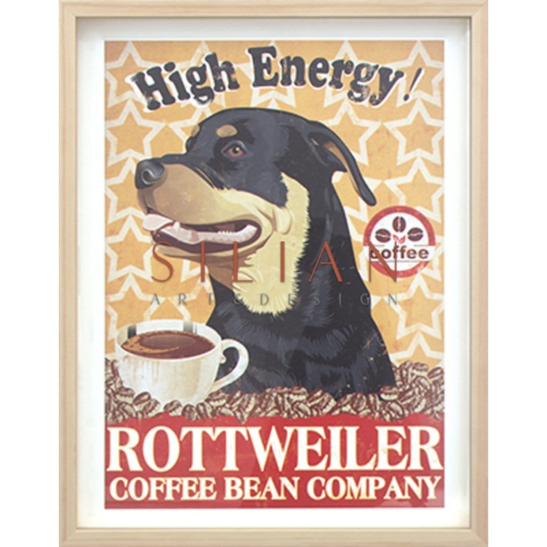 Rottweiler Art Licensed Print (BQPT779-1) picket and rail