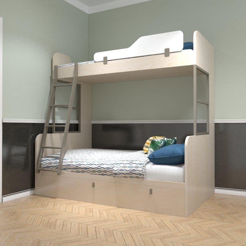 RTG Customized Single/Super Single/Queen Bunk Bed Series 6 picket and rail