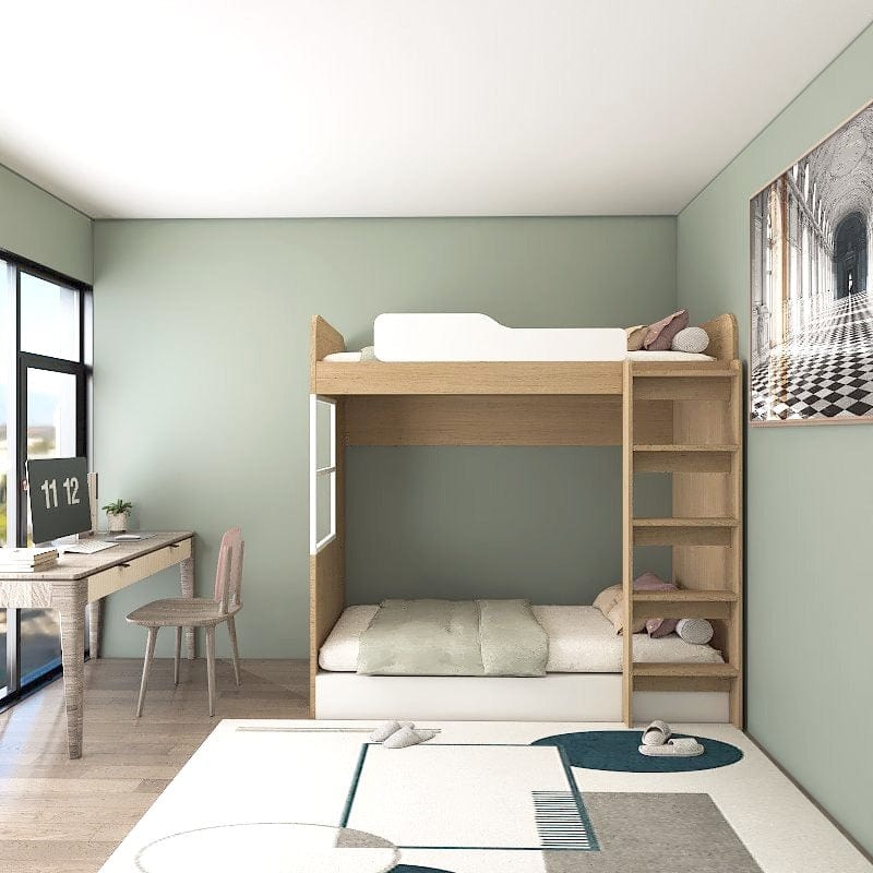 Image 22: RTG Customized Teenager Loft Bed with Platform Tatami picket and rail