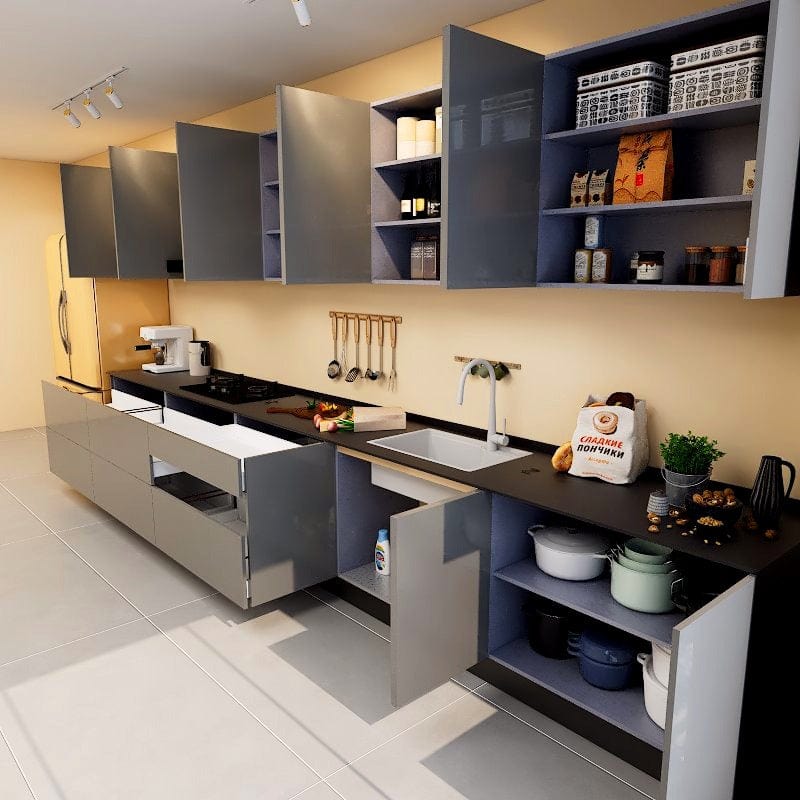 SCHMIDT SmartFit System Kitchen Cabinet - Waltz Series picket and rail