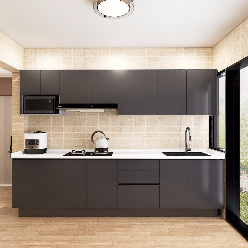 SCHMITT Airy Series SmartFit System 32ft Water Resistant Kitchen Cabinet - AIRY 2 picket and rail