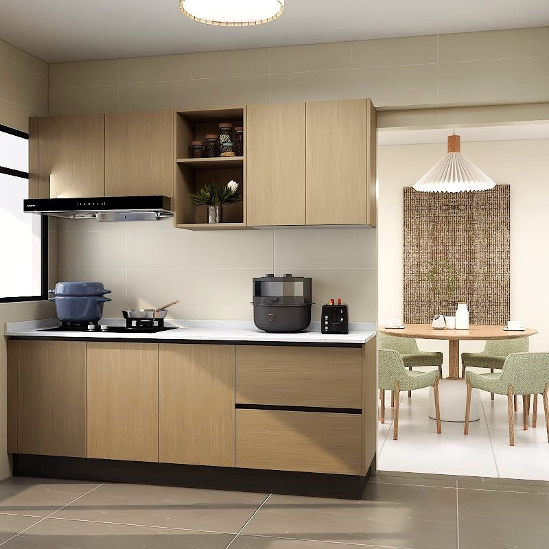 SCHMITT Forest Series SmartFit System 32ft Water Resistant Kitchen Cabinet picket and rail