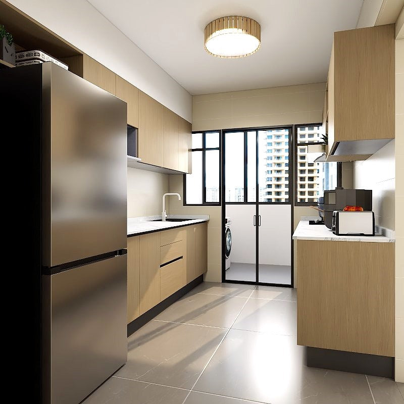 SCHMITT Forest Series SmartFit System 32ft Water Resistant Kitchen Cabinet picket and rail