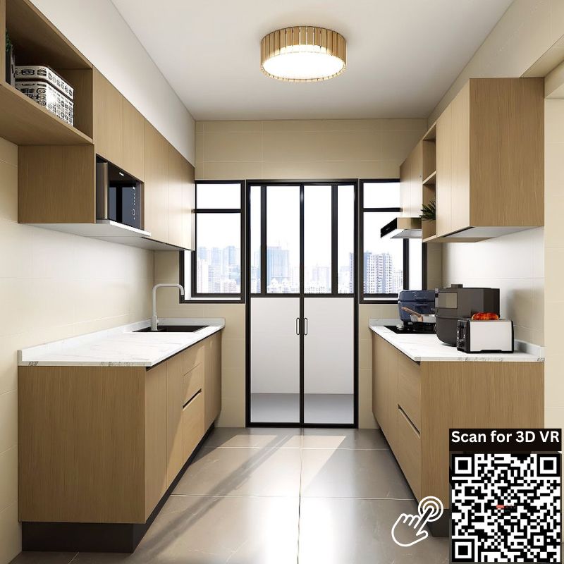 SCHMITT Forest Series SmartFit System 32ft Water Resistant Kitchen Cabinet picket and rail