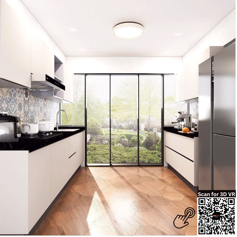 SCHMITT NY Series SmartFit System 32ft Water Resistant Kitchen Cabinet - NY2 picket and rail