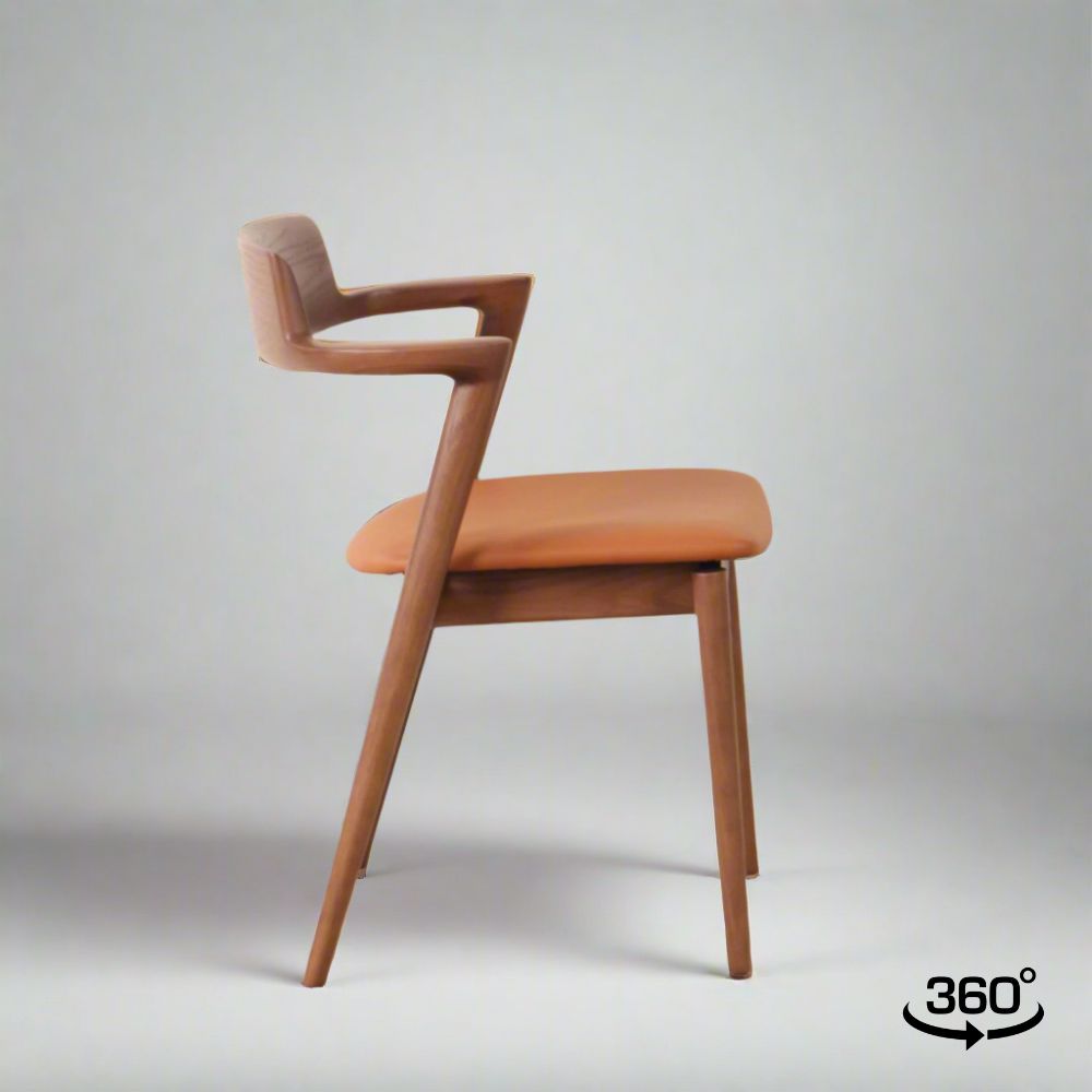 Serene Arm Chair (CH2108) - Custom Solid Wood American Oak Dining Chair Mid-Century Architect-Inspired Scandinavian Minimalist picket and rail