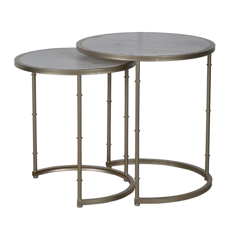 Set of 2 Eclipse Stacking Side Tables (DF42271) picket and rail