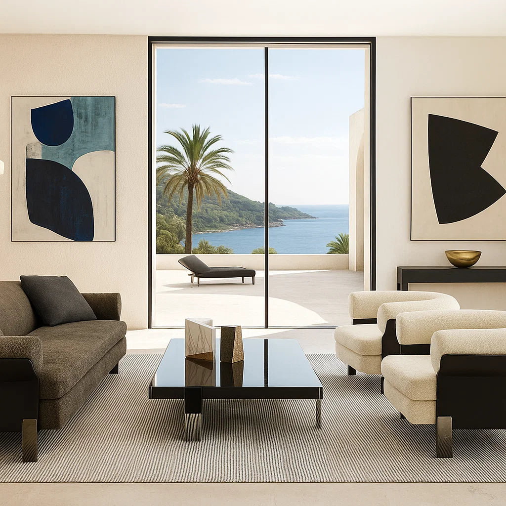 Silvano (SF-12024) - Italian Minimalist Custom Sofa Bespoke in Leather & Fabric picket and rail