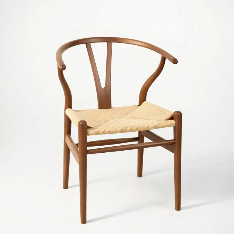 Sling Chair (CH7251AH) - Custom Solid Wood American Oak Dining Chair Mid-Century Architect-Inspired Scandinavian Minimalist with Woven Paper Cord Seat picket and rail