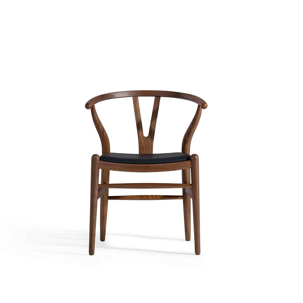 Sling Wooden Dining Chair - Solid American Ash Vegan Leather Seat (CH7251-BH) picket and rail