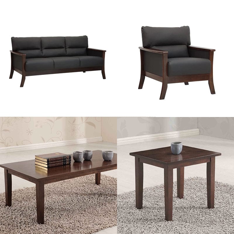 Sofa Set Bundle - Davis 3+1+1-Seater Sofa Set + Davis Coffee + Side Table picket and rail