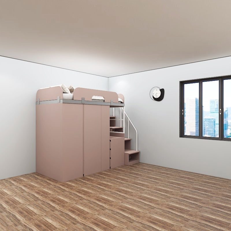 SOGAL Customized Bunk Bed Loft with Built-in Storage Cabinets and Study - BBTS-5 picket and rail