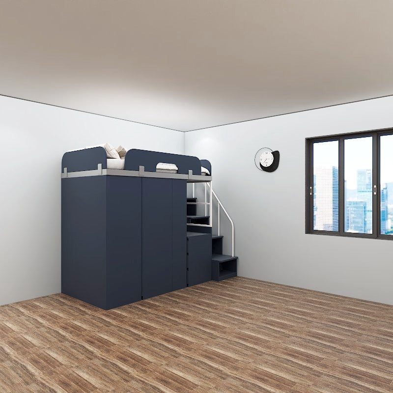 SOGAL Customized Bunk Bed Loft with Built-in Storage Cabinets and Study - BBTS-5 picket and rail