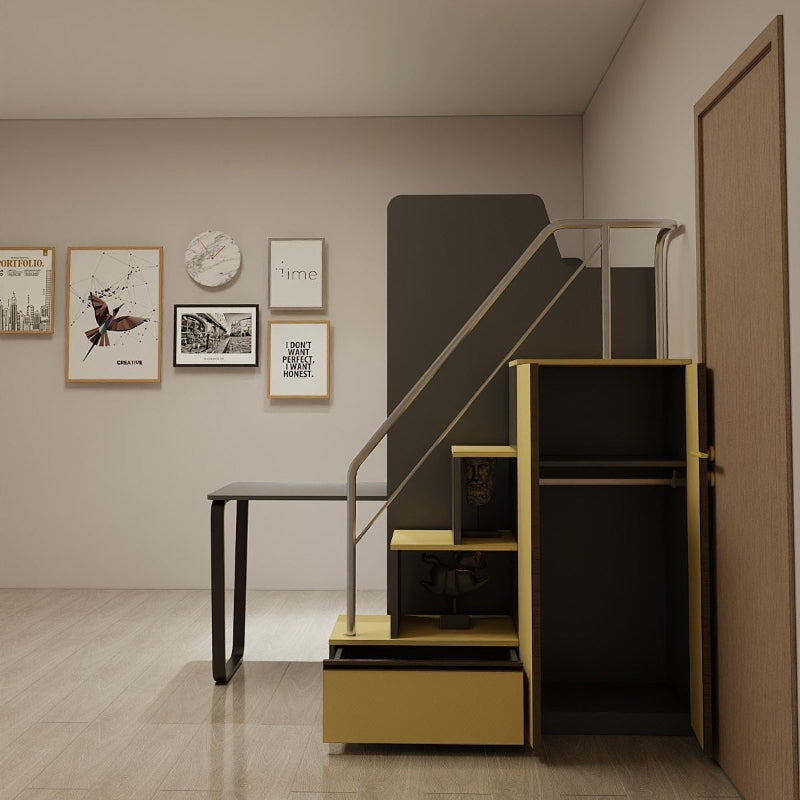 SOGAL Customized Bunk Bed Single Size/Super Single Size Loft with Study Set and Storage Cabinet - BBTL-10 picket and rail