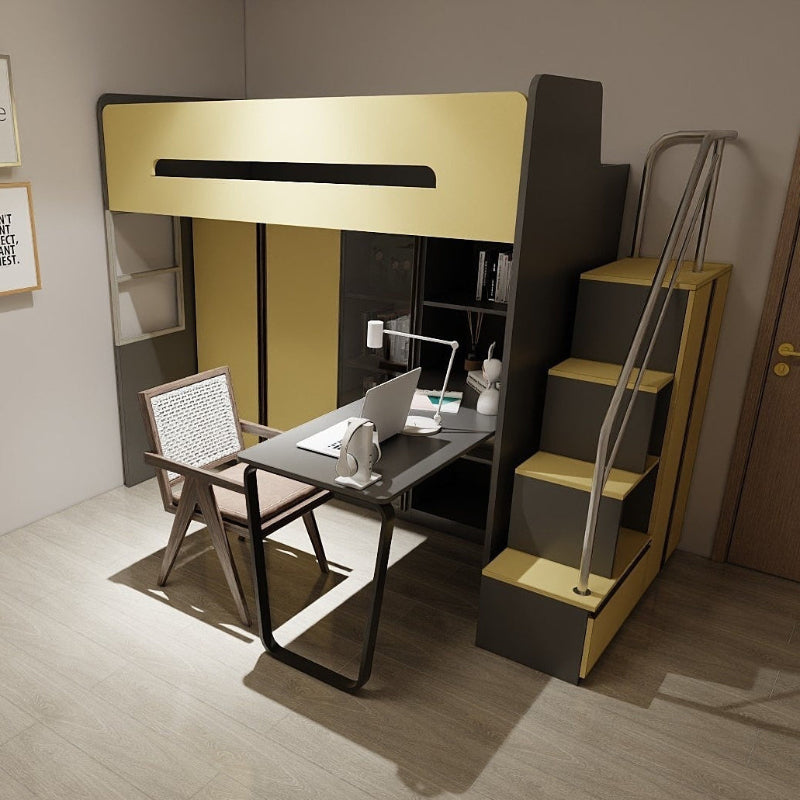 SOGAL Customized Bunk Bed Single Size/Super Single Size Loft with Study Set and Storage Cabinet - BBTL-10 picket and rail