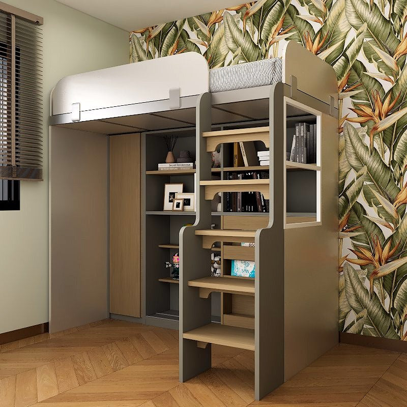 SOGAL Customized Bunk Bed with Built-in Open Wardrobe - BBTL-2 picket and rail