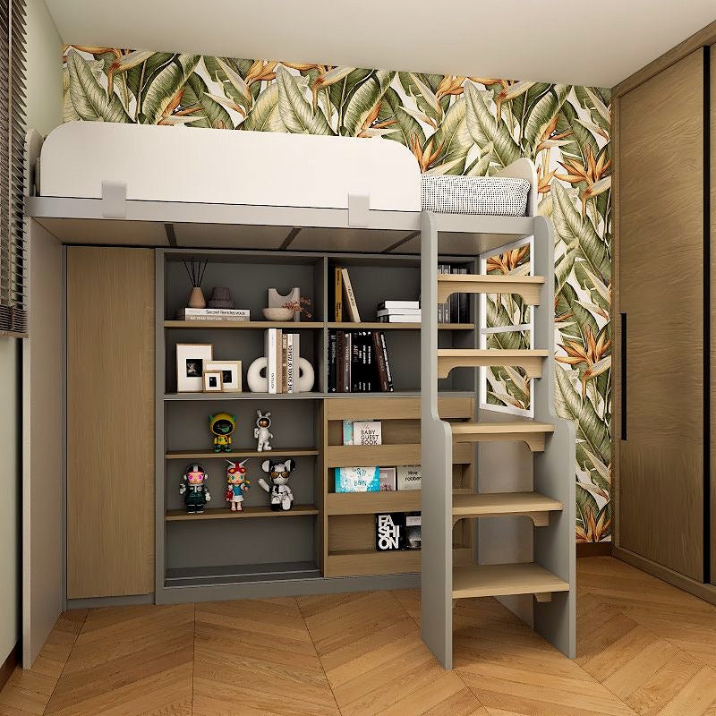 SOGAL Customized Bunk Bed with Built-in Open Wardrobe - BBTL-2 picket and rail