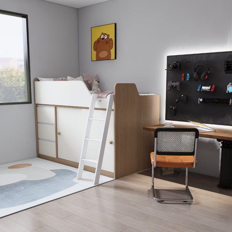 SOGAL Customized Low Bunk Bed Single Size/Super Single Size Loft - BBTL-12 picket and rail