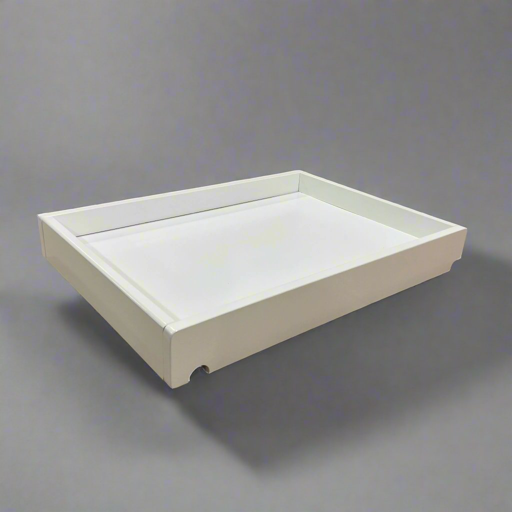 Solid Hard Wood Baby Cot Top Changer Col: White picket and rail