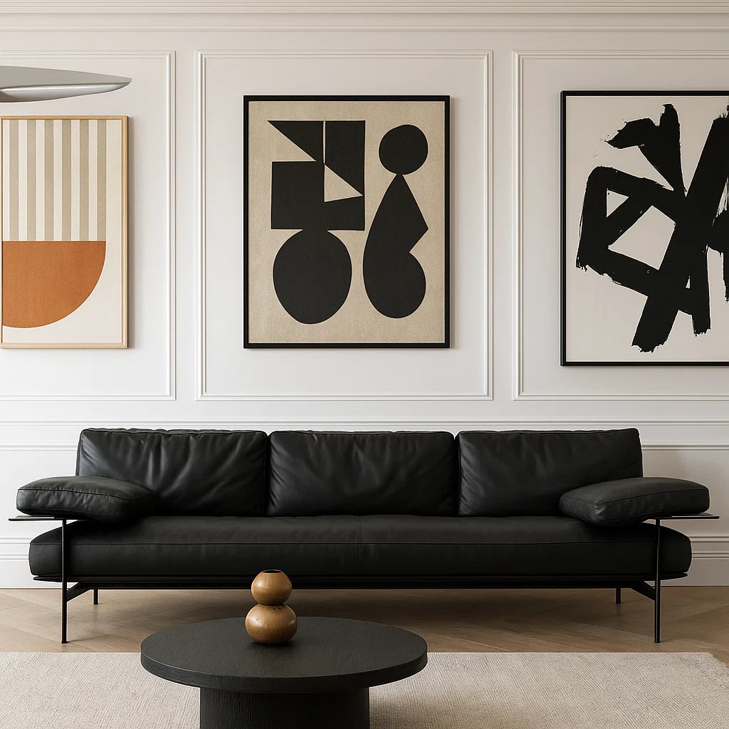 Sorrelle (SF12045) - Italian Minimalist Custom Sofa Bespoke in Leather & Fabric picket and rail