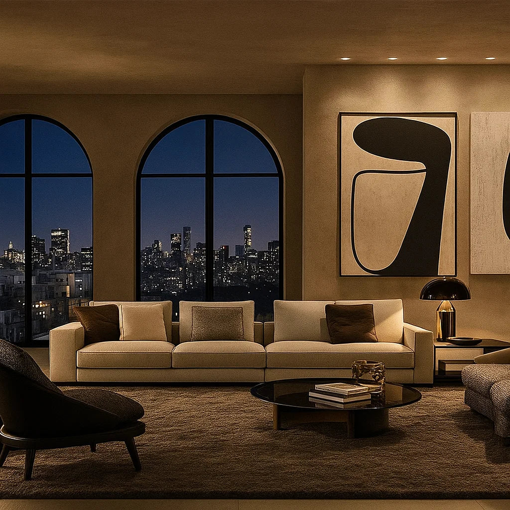 Strathen (SF12019) - Italian Minimalist Custom Sofa Bespoke in Leather & Fabric picket and rail