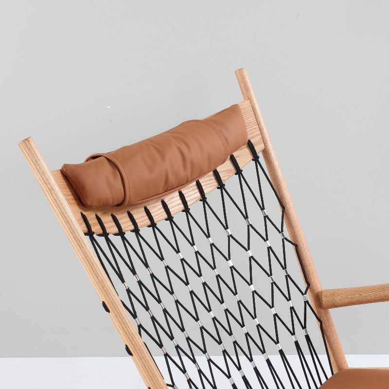 Swing Rocking Lounge Chair (CH2124) - Custom Solid Wood American Oak Lounge Chair Mid-Century Architect-Inspired Scandinavian Minimalist picket and rail