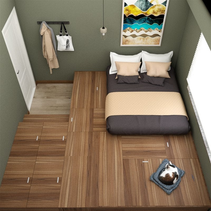 Tatami Storage Bedroom Platform Flooring For Maximum Storage Picket
