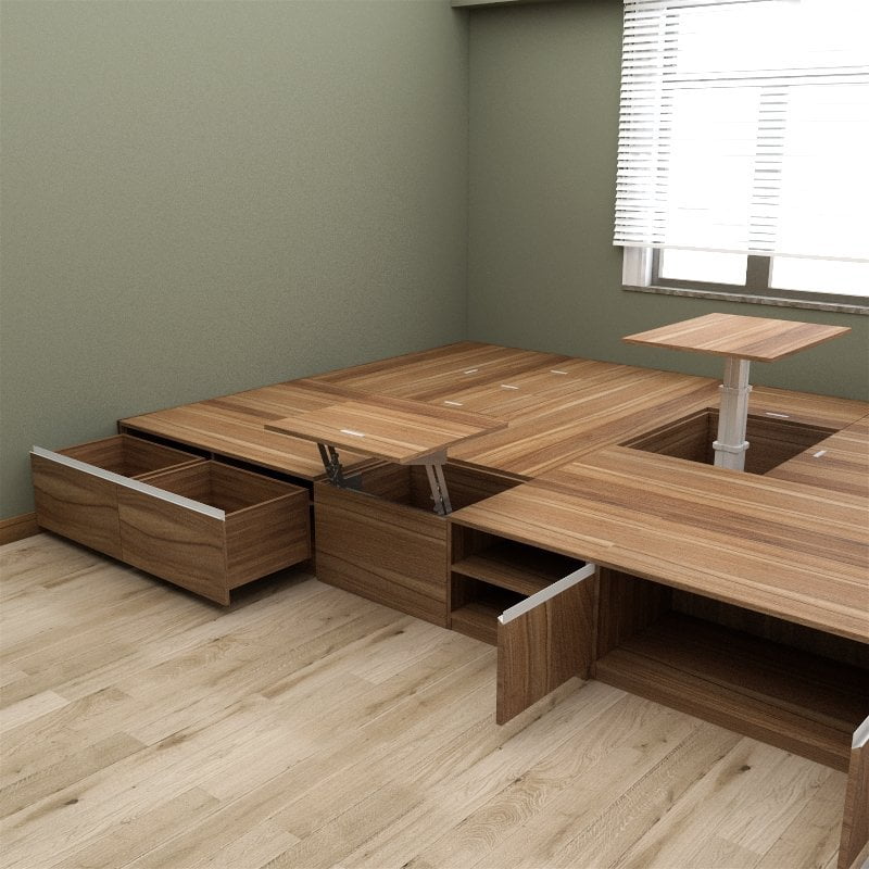 Tatami Storage Bedroom Platform Flooring For Maximum Storage Picket