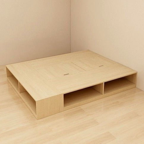 Tatami Queen Storage Bed 6Open Shelves 2Top Swing Door Assorted