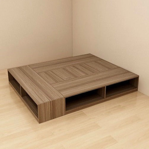 Tatami Queen Storage Bed 6Open Shelves 2Top Swing Door Assorted