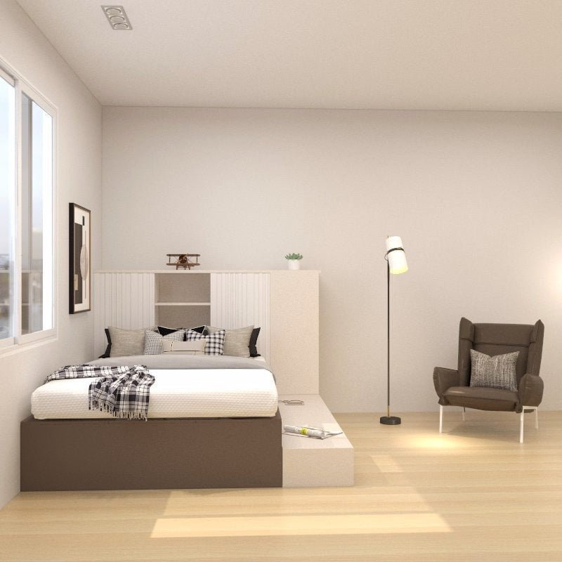 Tatami Queen Storage Bed 6Top Swing Door with MultiStorage Headboard