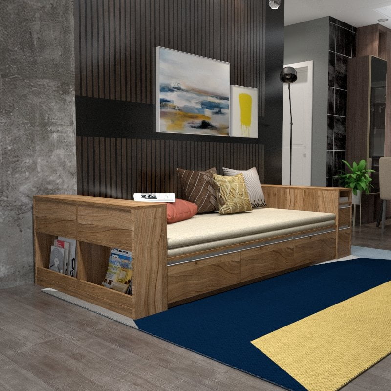 Tatami Storage Fabric Sofa / Daybed Picket&Rail Custom Sofas & Furniture