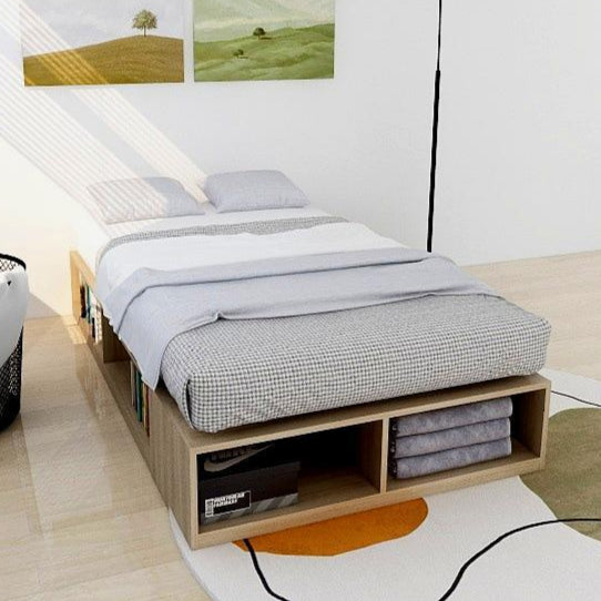 Tatami Super Single Storage Bed 6Open Shelves Assorted Colors (TSS11