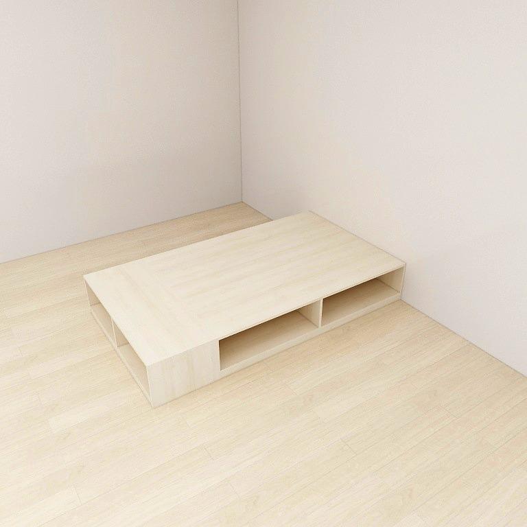 Tatami Super Single Storage Bed 6Open Shelves Assorted Colors (TSS11