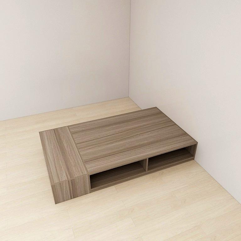 Tatami Super Single Storage Bed 6Open Shelves Assorted Colors (TSS11