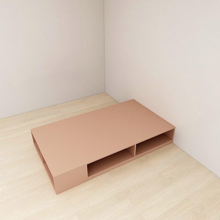 Tatami Super Single Storage Bed 6Open Shelves Assorted Colors (TSS11