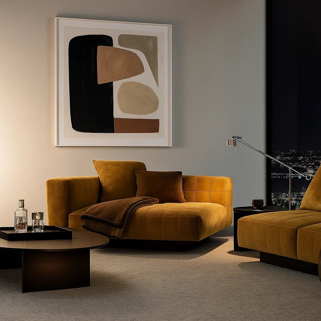 Twilight (SF12006) - Italian Minimalist Custom Sofa Bespoke in Leather & Fabric picket and rail