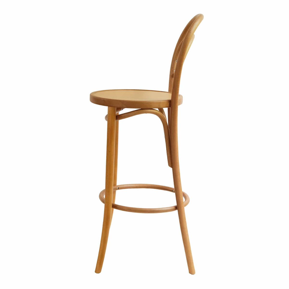 Vienna Bar Chair (BS14A) Parisian Style Solid Wood American Beech Bentwood Dining Chair - Walnut/Oak/Black picket and rail
