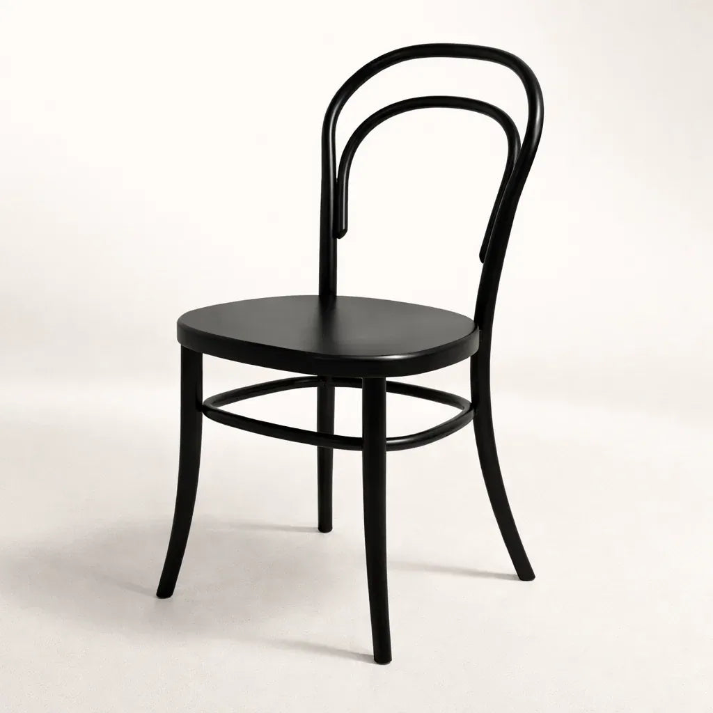 Vienna (CH14A) Parisian Style Solid Wood American Beech Bentwood Dining Chair - Walnut/Oak/Black picket and rail