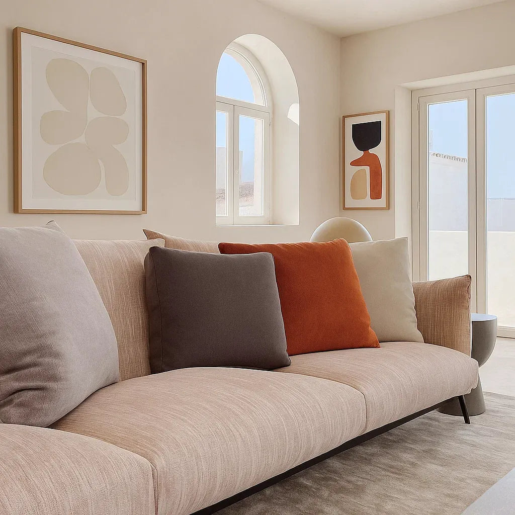 Virelli (SF-12036) - Italian Minimalist Custom Sofa Bespoke in Leather & Fabric picket and rail