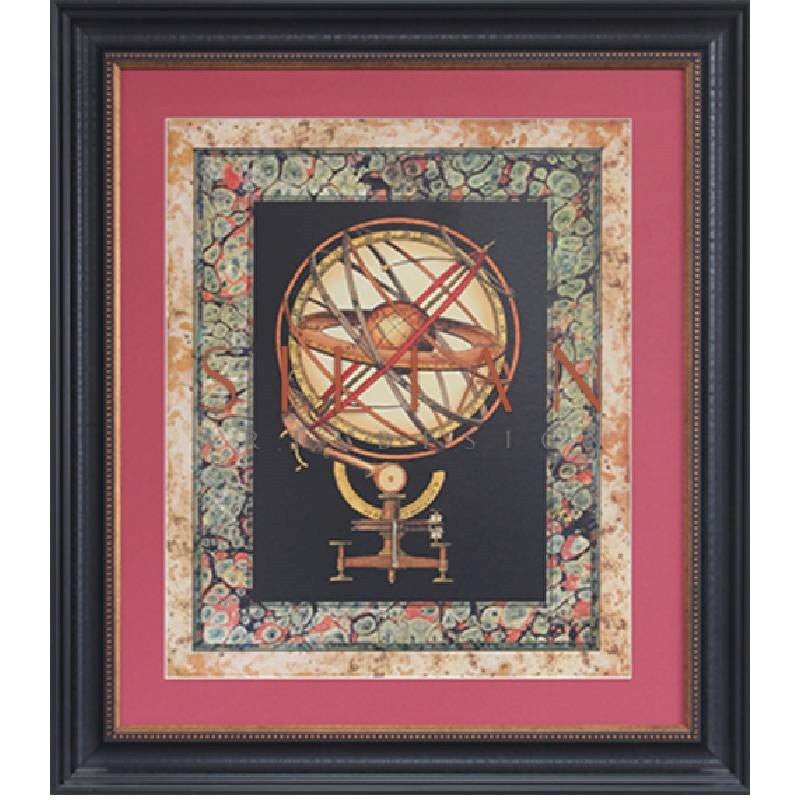 Vision Studio - Globe With Marble Border I  (PT1544-2) picket and rail