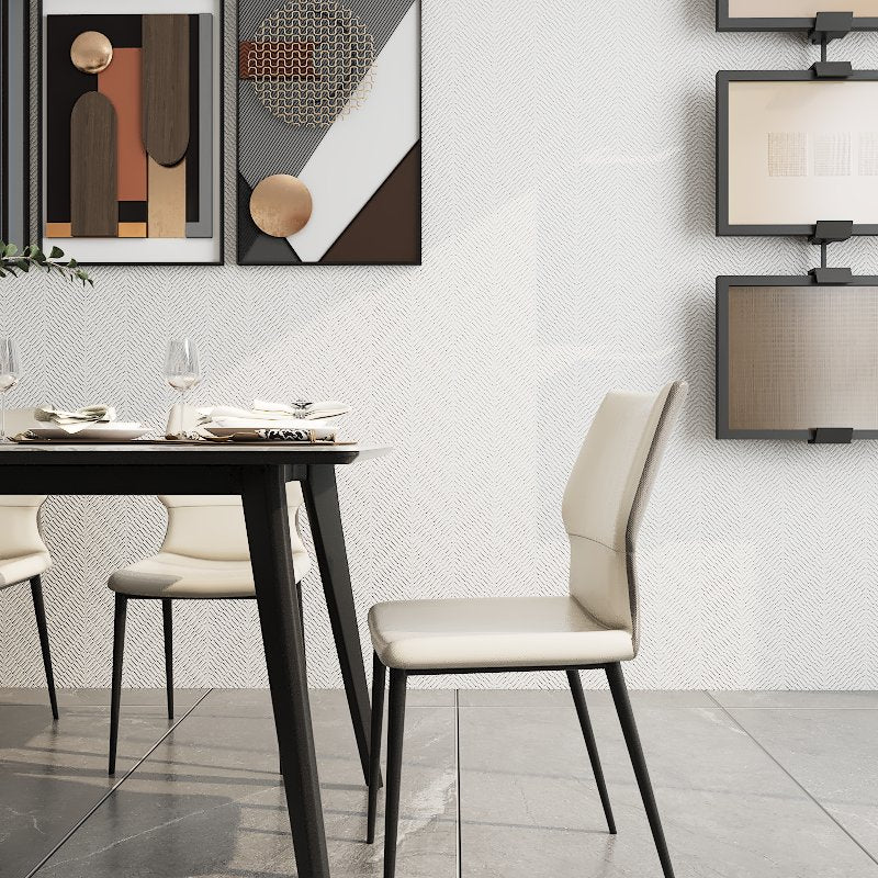 Vistal Stone Series - Gaia Minimalist Design 1.6m Dining Table Set with Sintered Stone Table Top 4-Seater/6-Seater picket and rail