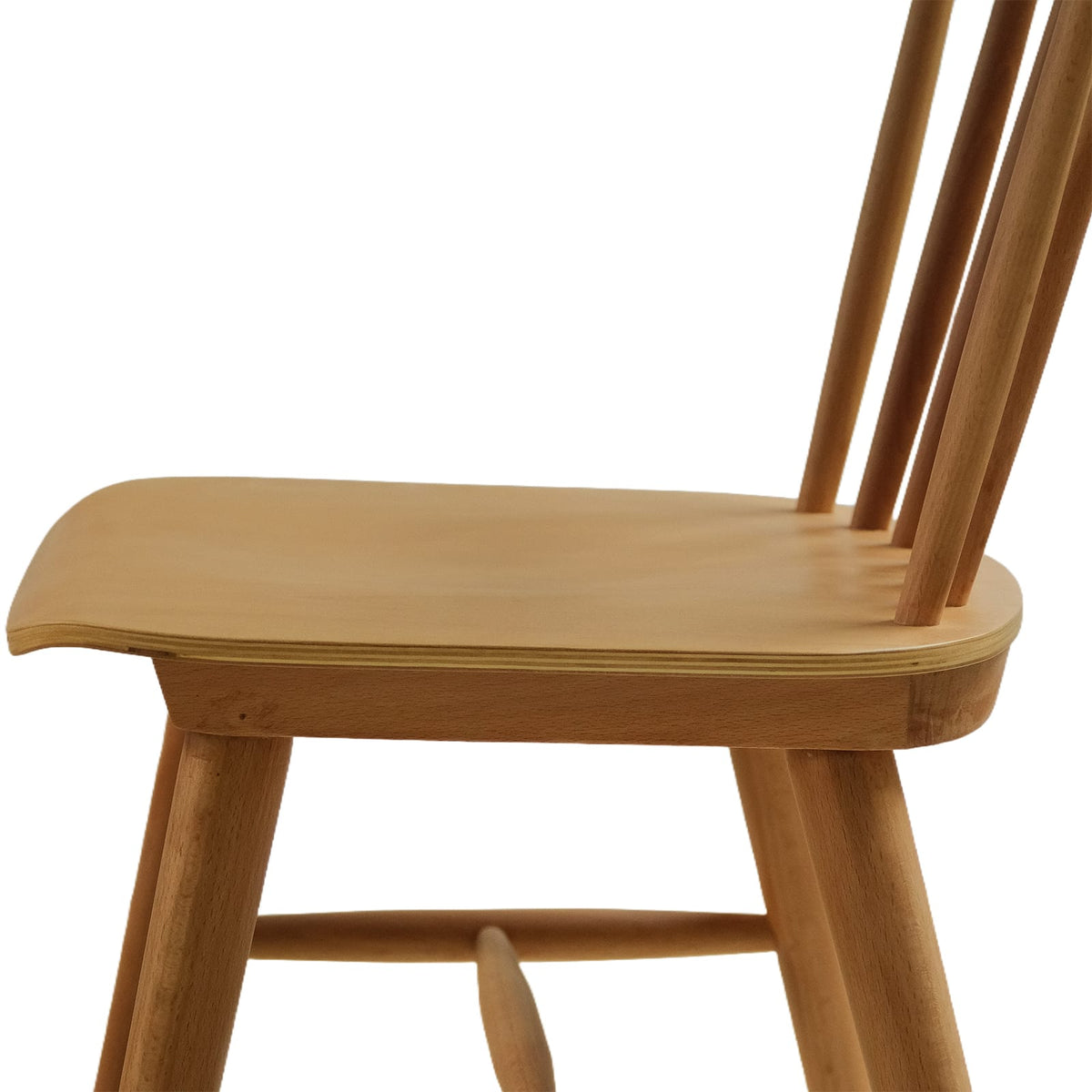 Windsor Chair (HM-W01) British Design Solid Wood American Beech Bentwood Dining Chair - Walnut/Oak/Black picket and rail