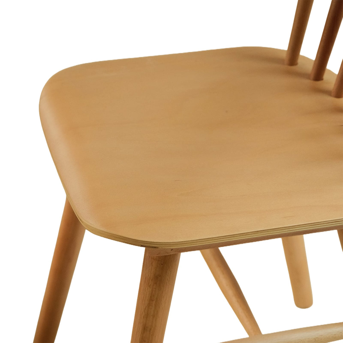 Windsor Chair (HM-W01) British Design Solid Wood American Beech Bentwood Dining Chair - Walnut/Oak/Black picket and rail