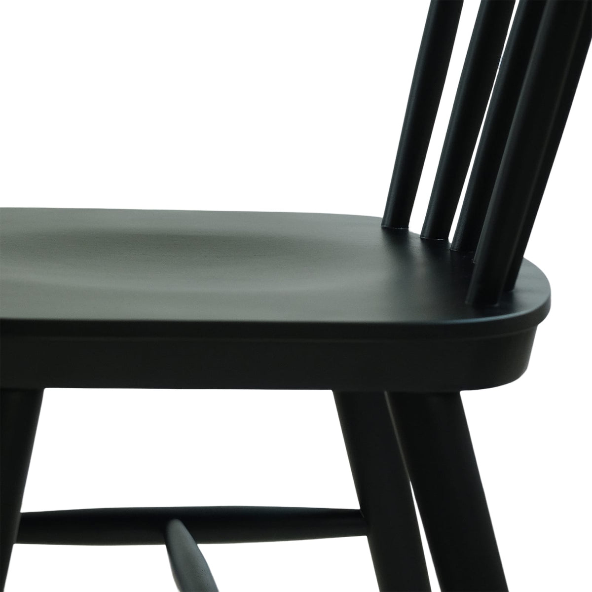 Windsor Chair (HM-W01) British Design Solid Wood American Beech Bentwood Dining Chair - Walnut/Oak/Black picket and rail