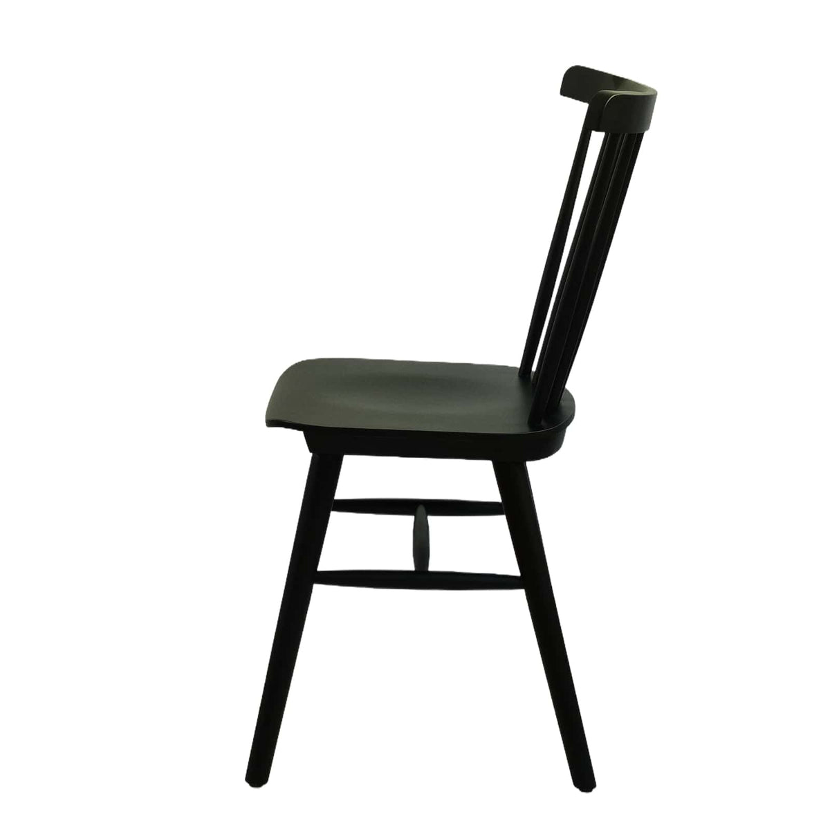 Windsor Chair (HM-W01) British Design Solid Wood American Beech Bentwood Dining Chair - Walnut/Oak/Black picket and rail