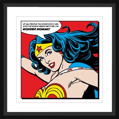 “Wonder Woman of All People" | Framed Art | Lithograph | Street Art picket and rail
